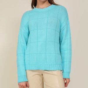 Turquoise crewneck sweater